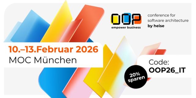Inno_Trends's tweet card. Artikel auf LinkedIn, X/Twitter, Facebook … gerne liken / teilen! Vom 10. bis 13. Februar 2026 findet in München die OOP 2026 – Die Konferenz für Software-Architektur unter dem Motto “Empower…