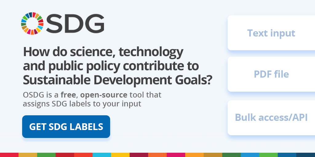 sdgcounting's tweet card. How do science, technology and public policy contribute to Sustainable Development Goals?