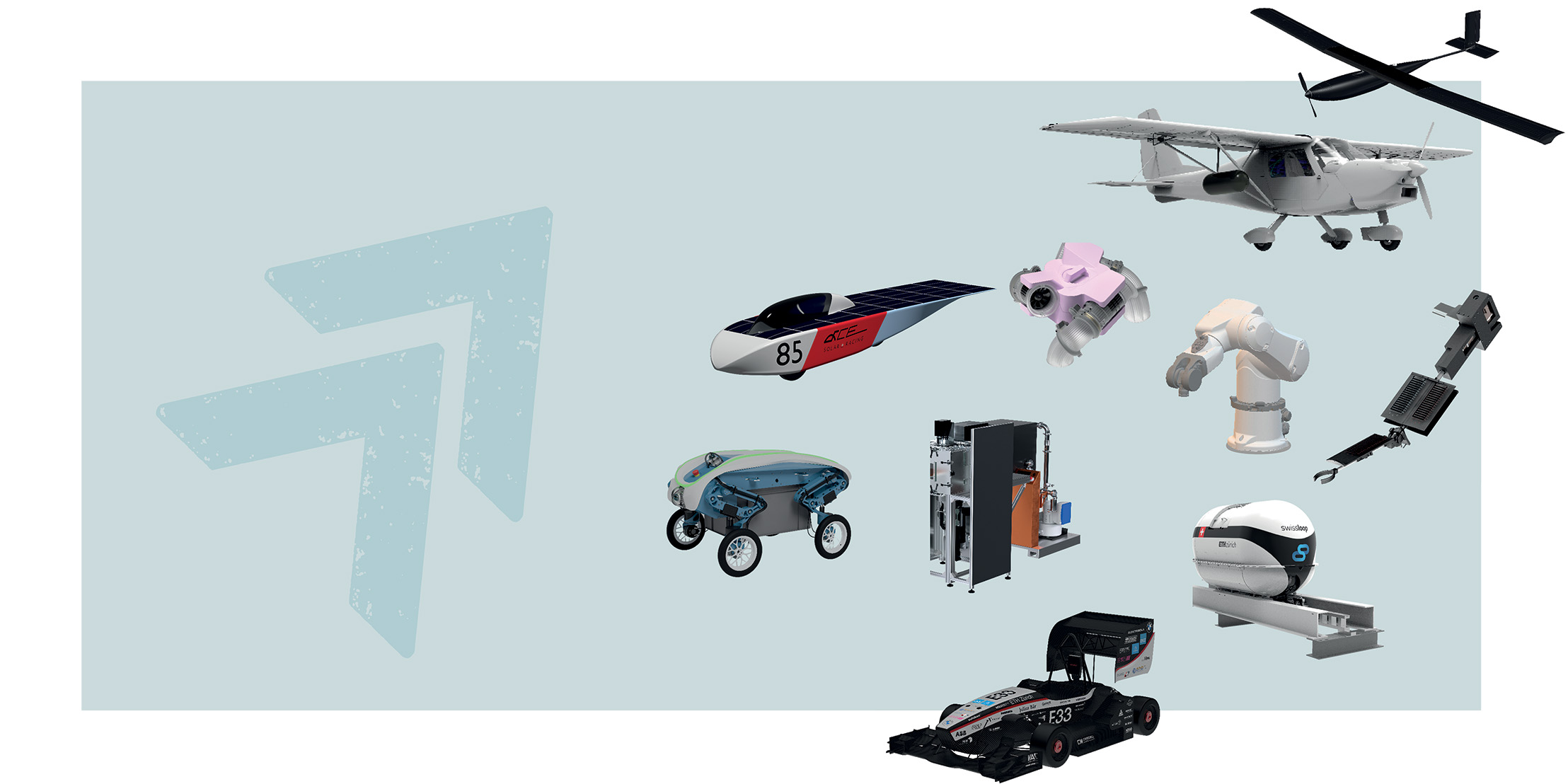 eth_dmavt's tweet card. At the focus rollout, Bachelor's students from D-MAVT present the prototypes they have developed over a year of intensive  project work.