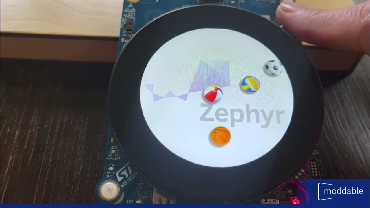 moddabletech's tweet card. High frame rate animation on Zephyr