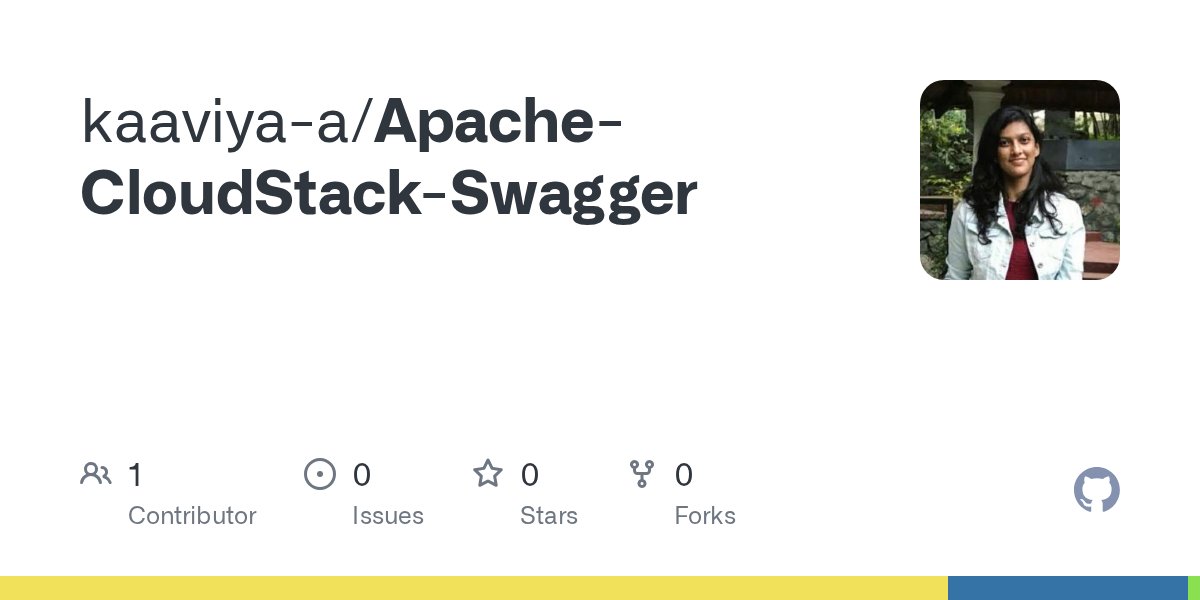 KBShivKumar's tweet card. Contribute to kaaviya-a/Apache-CloudStack-Swagger development by creating an account on GitHub.