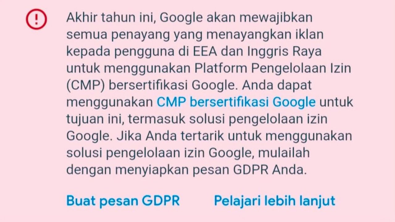 TipsBloggers's tweet card. General Data Protection Regulation (GDPR) Google Adsense