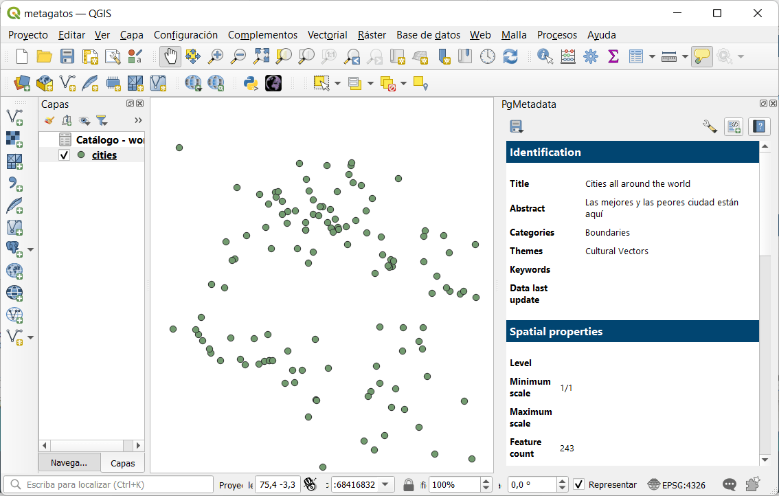 MappingGIS's tweet card. PgMetadata es un plugin de QGIS para almacenar y gestionar metadatos de las tablas de la base de datos PostgreSQL y PostGIS.