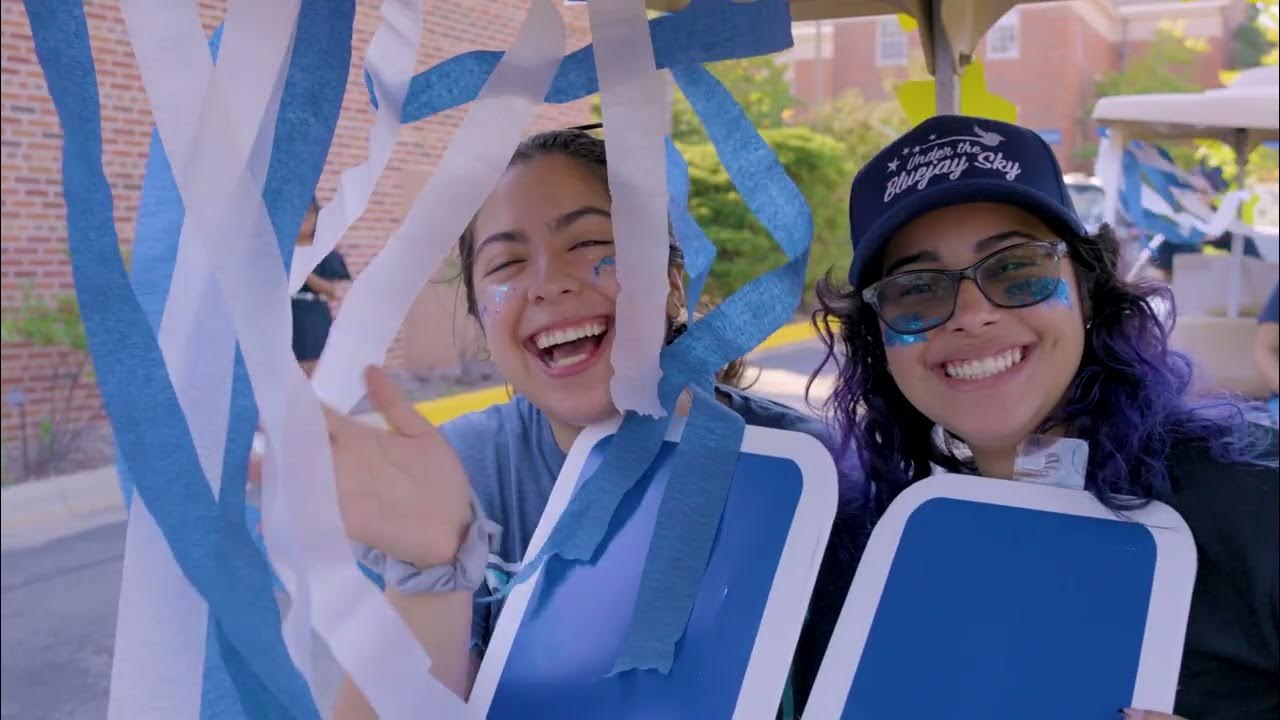 elmhurst_u's tweet card. Homecoming 2025: Under the Bluejay Sky