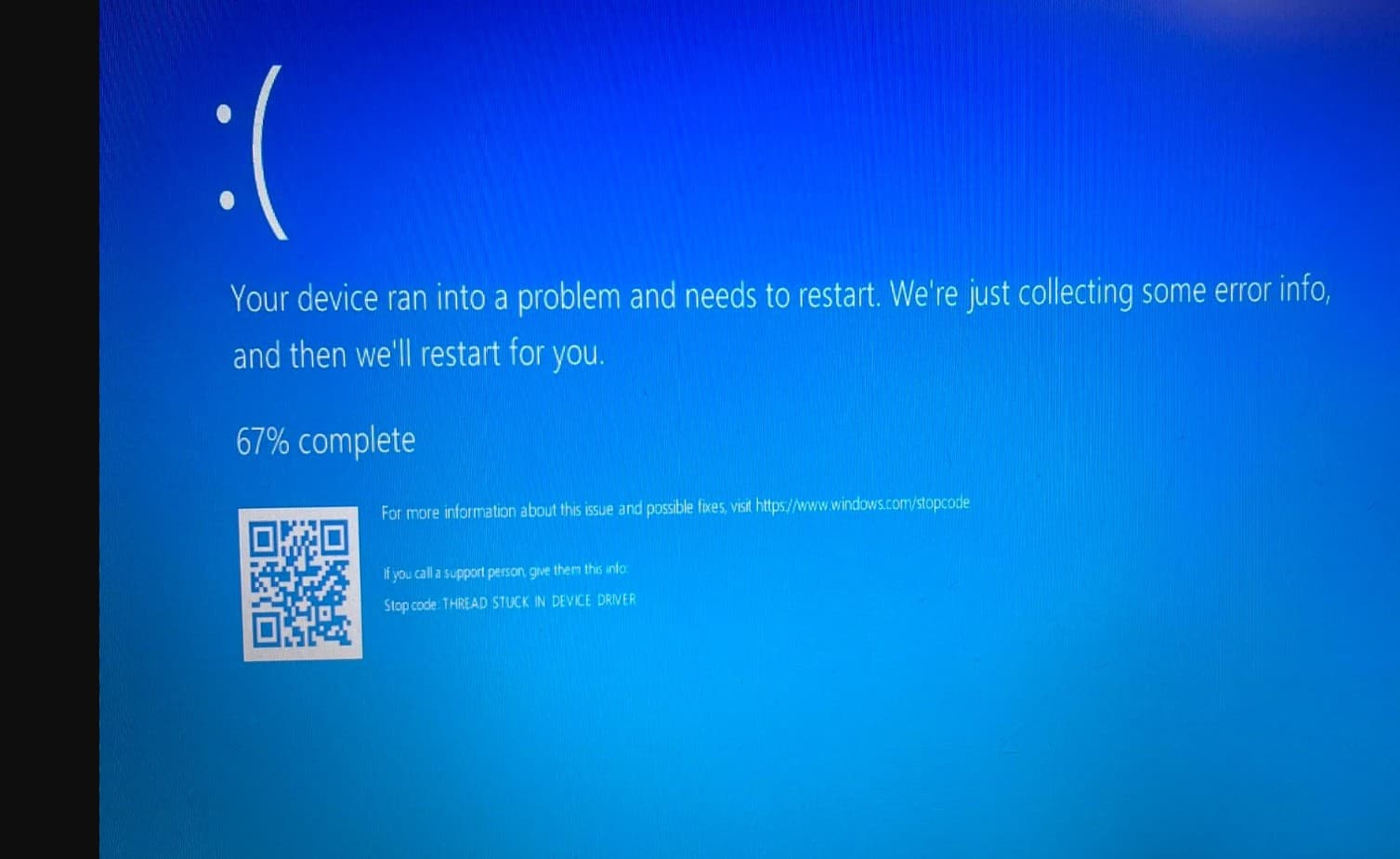 techaithreads's tweet card. Thread Stuck in Device Driver” error typically indicates a problem with a device driver, most commonly the graphics driver, that has become unresponsive.