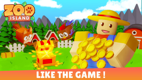 RivrsRoblox's tweet card. UPDATE EVERY WEEK! ⭐ Zoo Island is a Simulator & Tycoon game 🐣 Hatch rare & exotic pets to fill your exhibits 🎁 Smash open chests scattered across the island to earn money & rewards ⚒️ Build your...