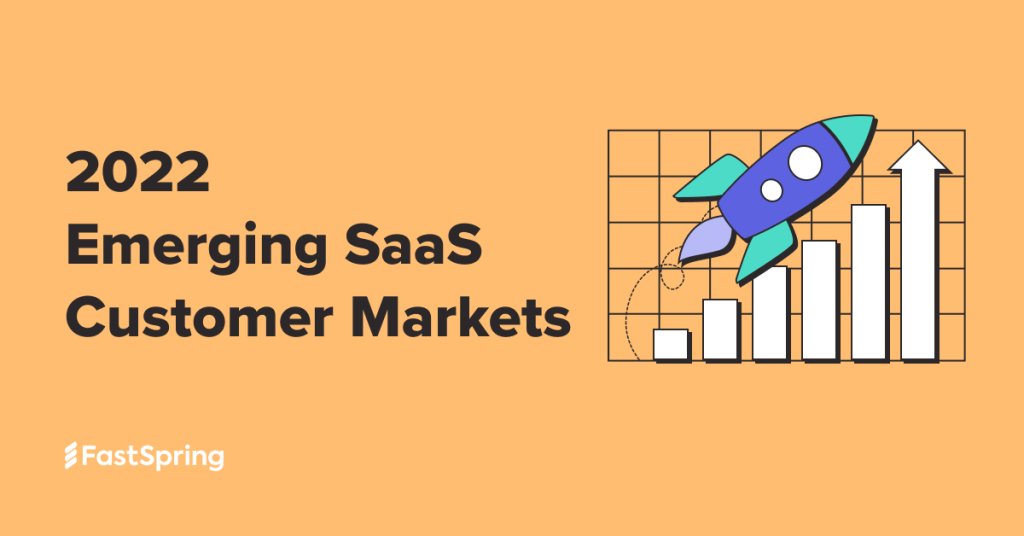 FastSpring's tweet card. Emerging customer markets for SaaS and software: 25 countries with high growth in tech B2C and B2B purchases and subscription sign ups.