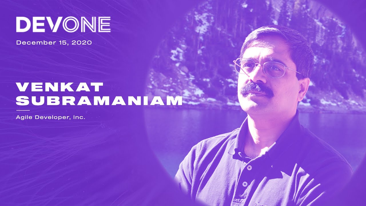 DevOneLinz's tweet card. DevOne Momentum - Functional Programming in Java with Venkat Subram...