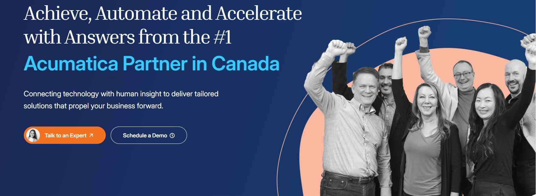 TheAnswerCo's tweet card. The Answer Company is your trusted Acumatica Partner in Canada, offering tailored ERP solutions to drive business growth and efficiency