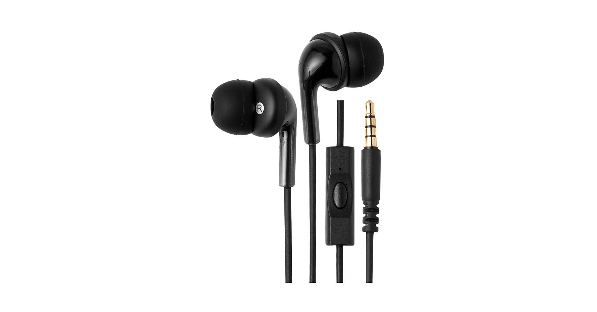 Techstore65's tweet card. Amazon Basics In-Ear Wired Headphones, Earbuds with Microphone, Black