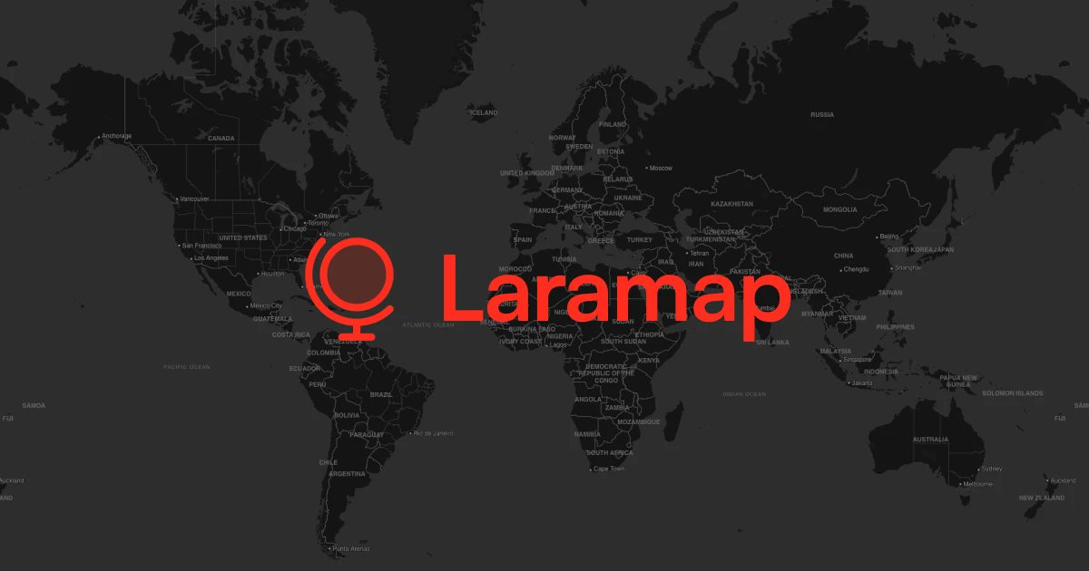 offskip_dave's tweet card. Laramap is a community-driven map connecting Laravel artisans worldwide.