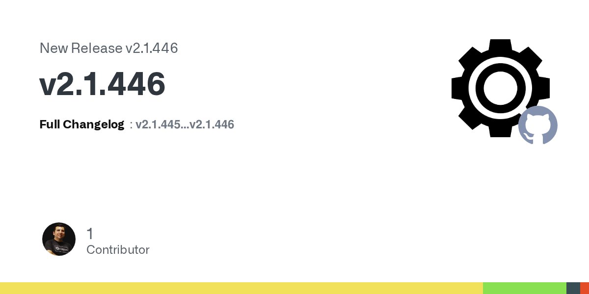 qcobjects's tweet card. Full Changelog: v2.1.445...v2.1.446