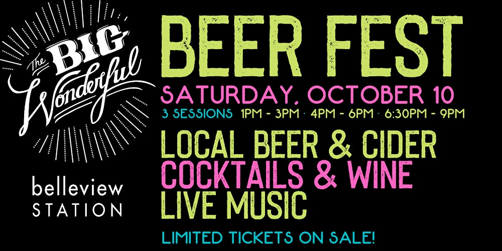 thebigwonderful's tweet card. Local Brews + Local Music on Saturday, October 10th at TheBigWonderful Beer Garden at Belleview Station!