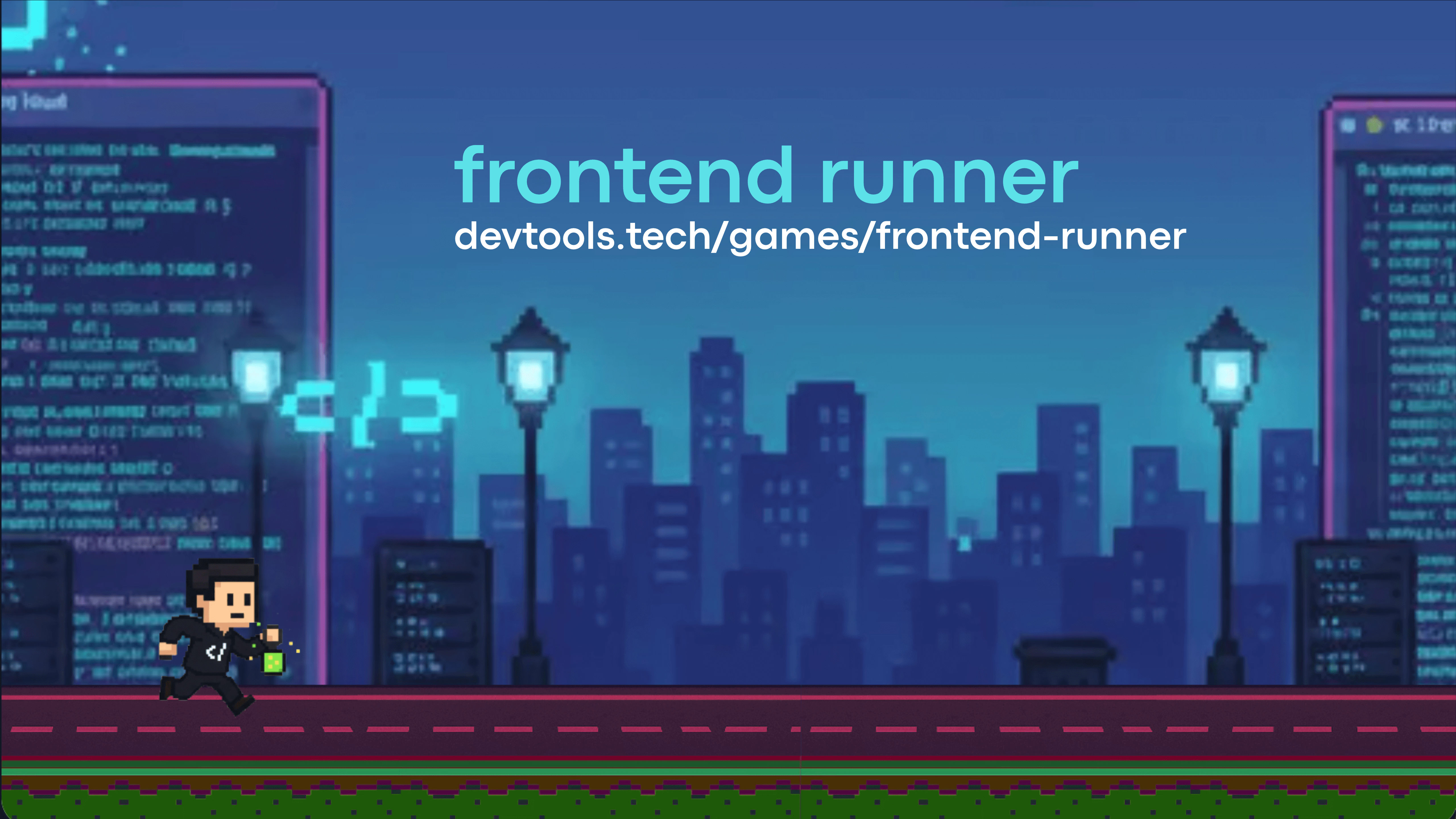 yomeshgupta's tweet card. Frontend Runner Game - DT Dash