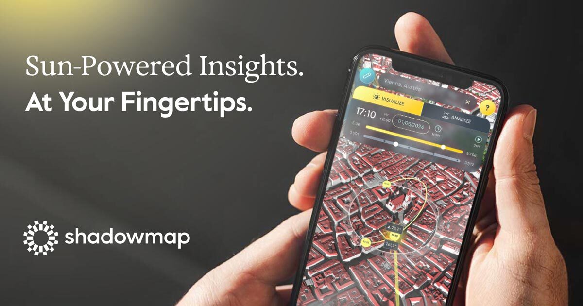 shadowmap_org's tweet card. Your interface to the Sun: See the sunpath over your house. Visualize and analyze solar, architectural & real estate projects on our interactive 3D map.