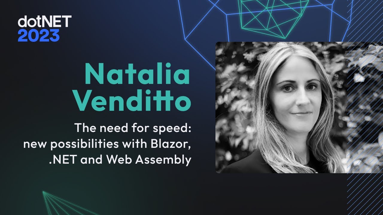 AnfibiaCreativa's tweet card. Natalia Venditto | The need for speed: new possibilities with Blazor,...