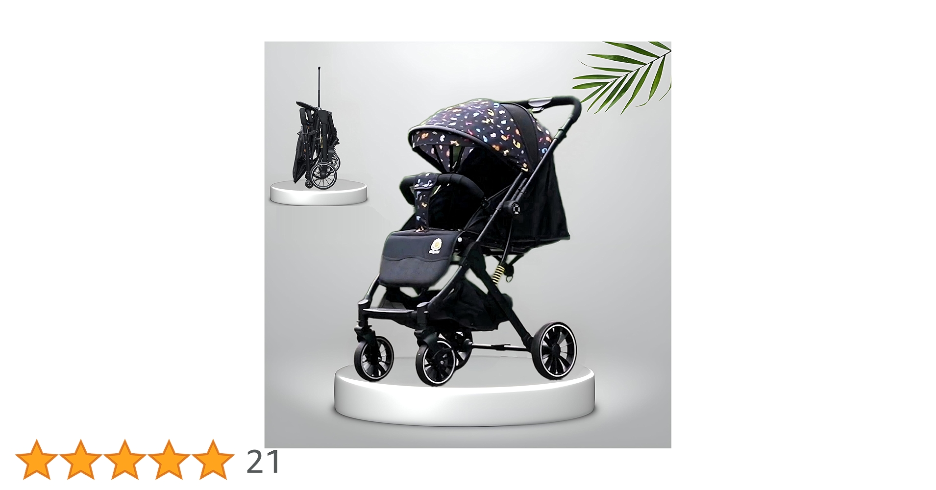 DealsinIND's tweet card. Make your daily outings a breeze with this lightweight and compact stroller. Featuring a playful, colourful canopy adorned with charming cartoon characters, this stroller combines style with functi...