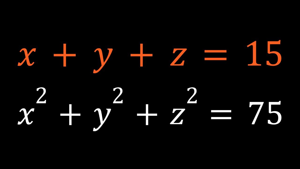 SyberMath's tweet card. A Polynomial System in Three Variables