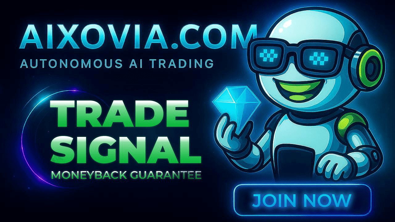 AiXovia's tweet card. 🤖 First fully autonomous AI orchestrating 1000+ traders. Revolutionary deflationary tokenomics. Join the AI trading revolution!