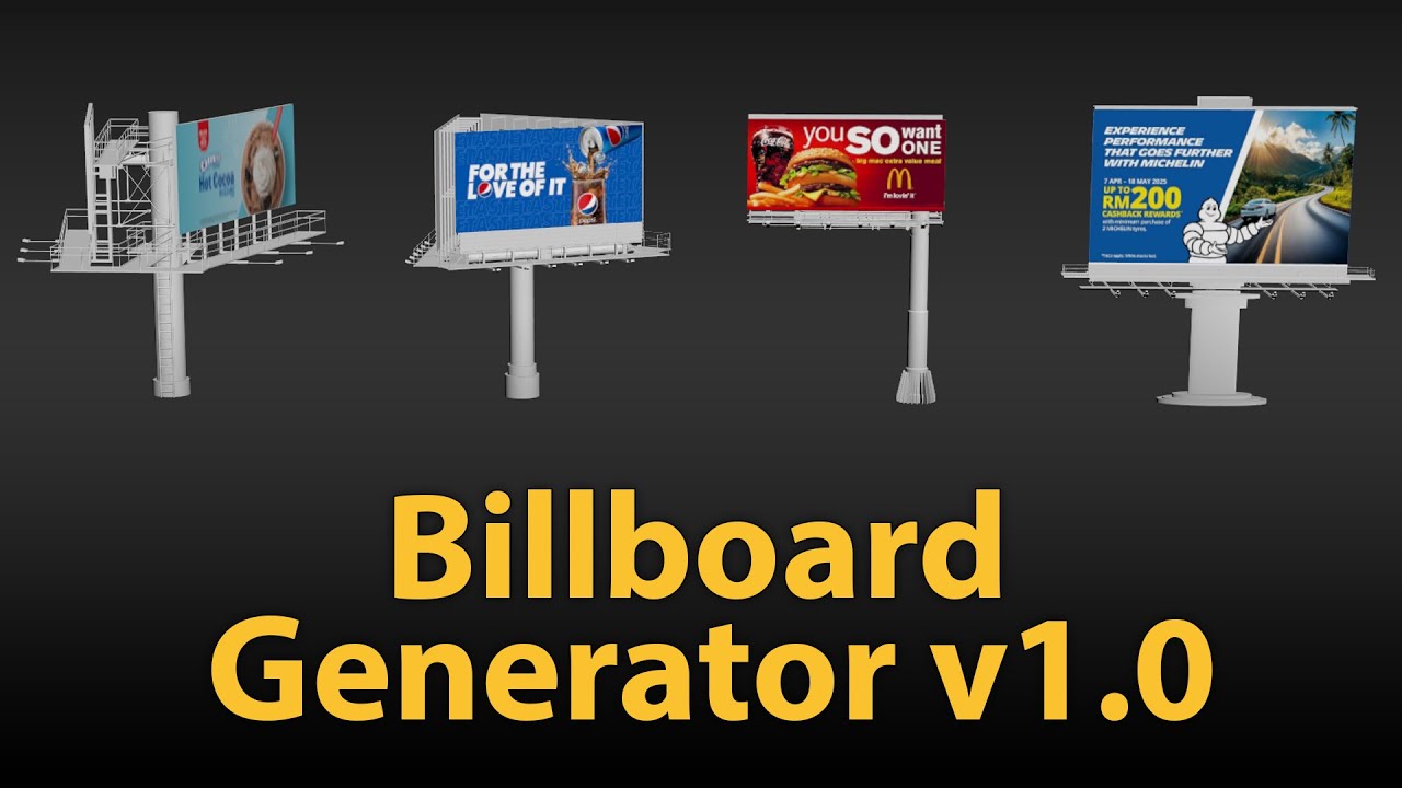 BedosGuilhem's tweet card. Free 3dsMax Script | Billboard Generator – Outdoor Advertising Toolkit