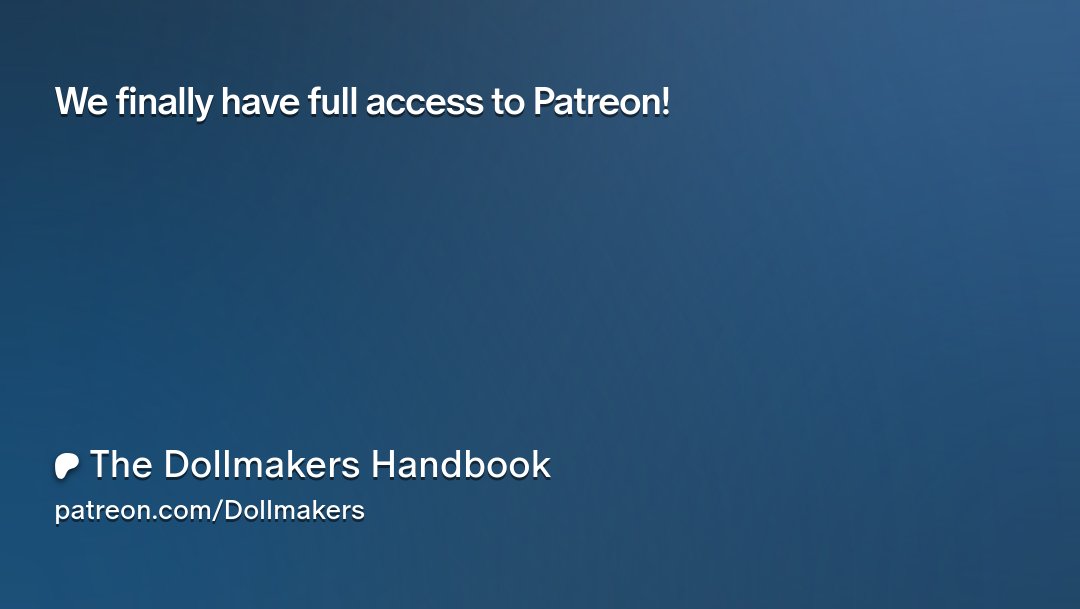 ASCII_Design's tweet card. Get more from The Dollmakers Handbook on Patreon