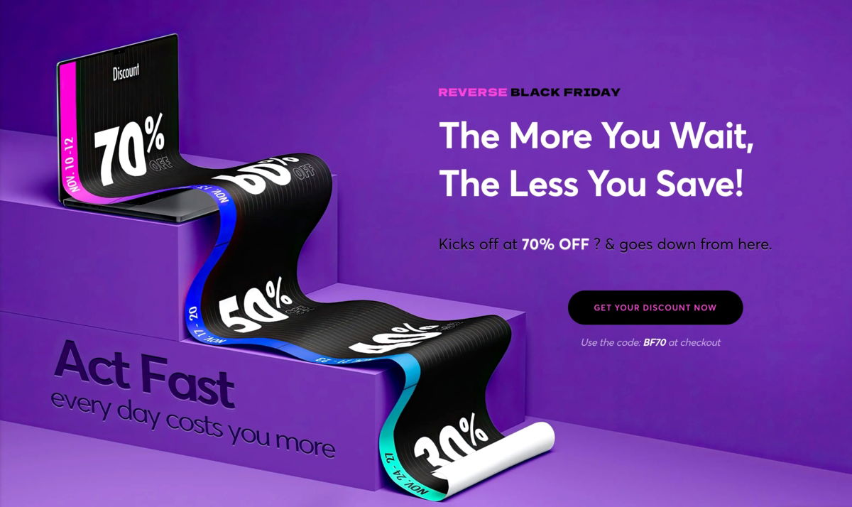 BrizyBuilder's tweet card. We're gearing up for a smashing Black Friday 2024, and we want you to be part of it! If you're in web design and have a promo you'd like to feature on our page, submit your deal here.