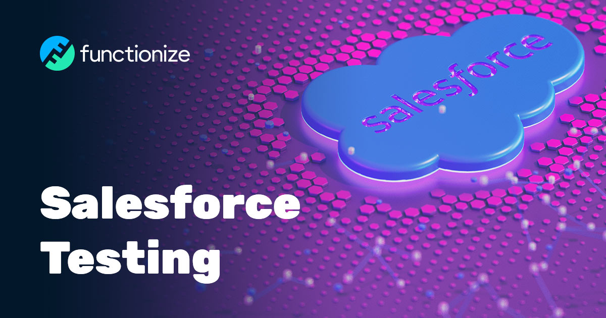 Functionize's tweet card. Simplify Salesforce testing with AI-powered no-code automation. Functionize offers self-healing tests that can be executed in the cloud and driven by CI/CD.
