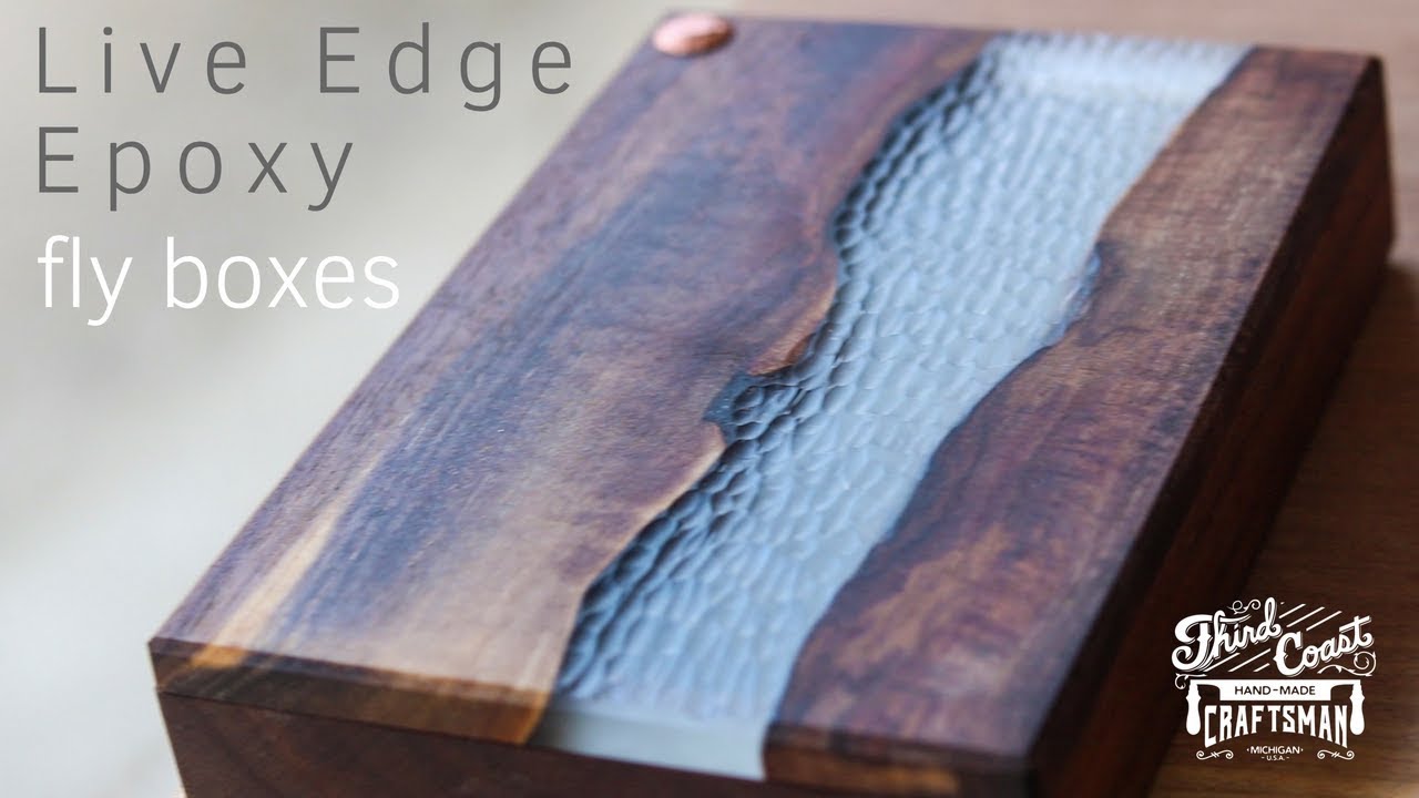 systemthree's tweet card. Live Edge Epoxy River Fly Boxes // Woodworking // Fly Fishing How To