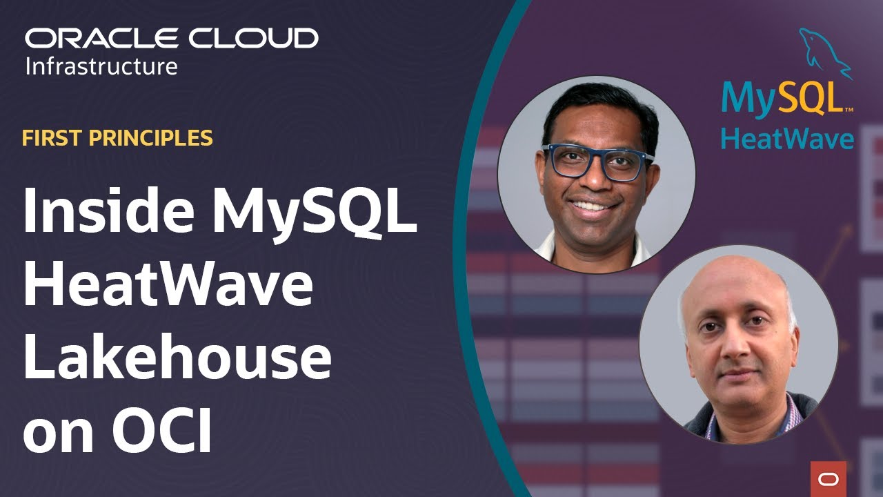 MySQL's tweet card. First Principles: Inside MySQL HeatWave Lakehouse on OCI
