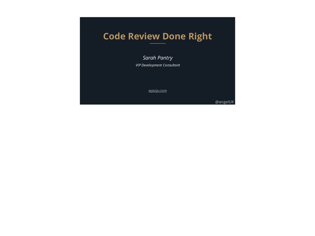 anigeluk's tweet card. How to get the best from code review and giving feedback. With a focus on using code review as a tool to develop people, their skills and to improve co…