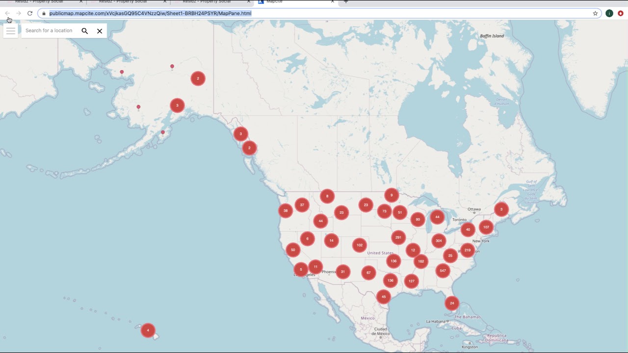 MAPCITE's tweet card. Creating a Web Map Direct from Excel