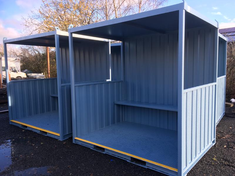 ModConCT2018's tweet card. *ModCon Cabin Trader Ltd* New Smoking Shelters built to order 8ft x 6ft, (other sizes available) All steel construction, Lifting eyes, Fork Tunnels, Rear Bench, Cigarette Bin, Chequer plate floor!...