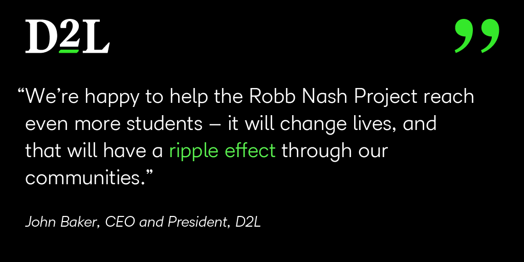 D2L's tweet card. One-of-a-kind initiative expands access to engaging and critical mental health curriculum with D2L Brightspace