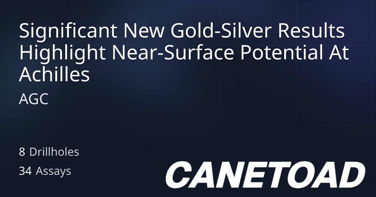 TerryCanetoad's tweet card. Drilling report from AGC published on 2025-11-19.