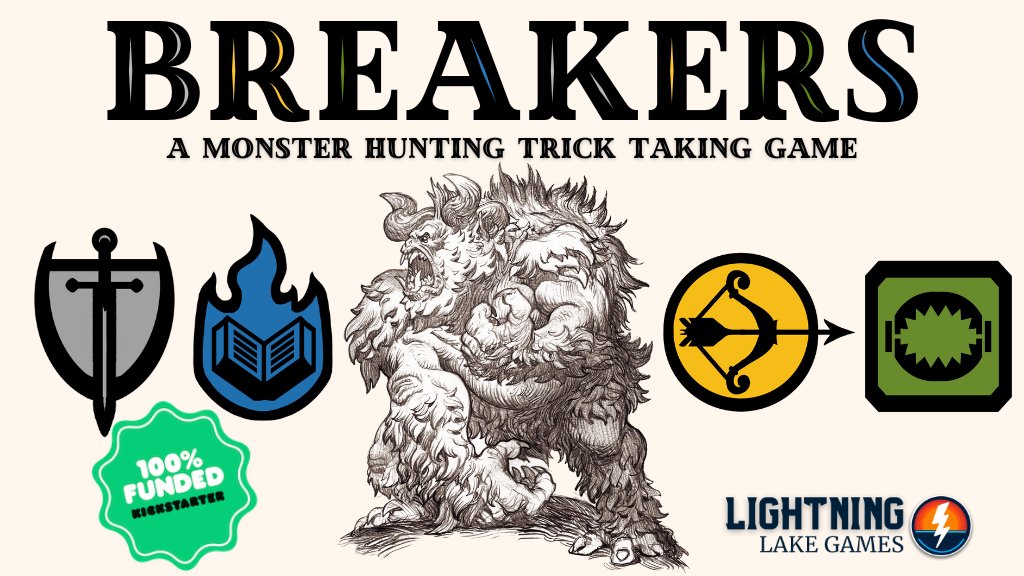 quizaddictblog's tweet card. A monster hunting trick taking game. The monsters make the rules.