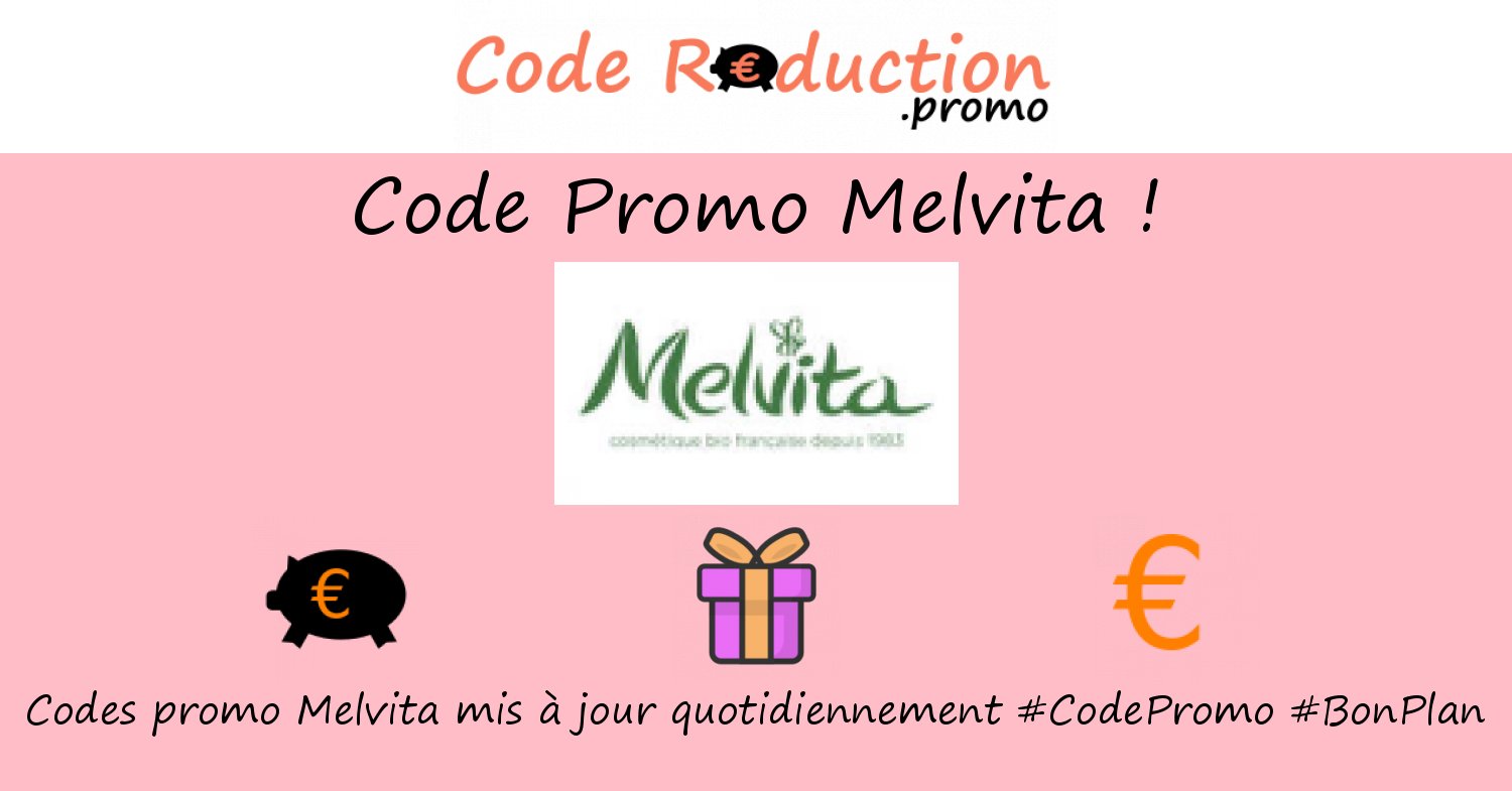 CodeRed_Promo's tweet card. ᐅ Trouvez un code promo Melvita valide ⭐ Obtenez des réductions exclusives en utilisant un ❤❤❤ code promo Melvita ❤❤❤ Novembre 2025