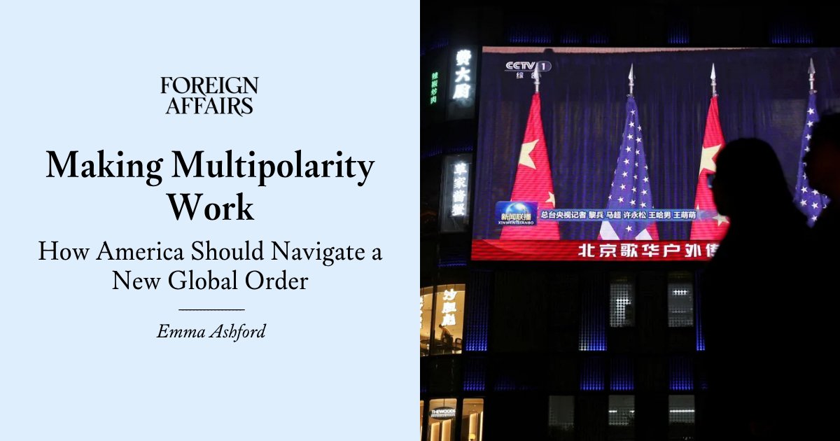 EmmaMAshford's tweet card. How America should navigate a new global order.