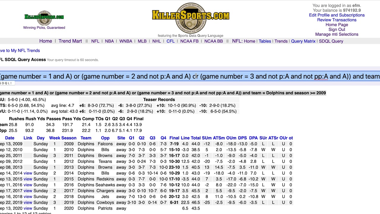 Killer_Trends's tweet card. 2020 NFL Trend A Week - Week 1