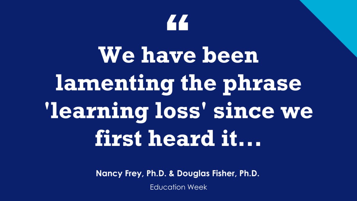 VisibleLearning's tweet card. Nancy Frey and Doug Fisher share suggestions on how to carry out accelerated learning, including through building student confidence.
