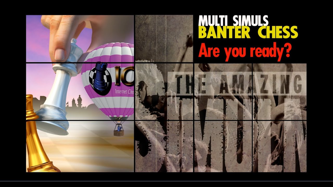 chessclubICC's tweet card. GM John Fedorowicz's SimulMaster - 2016-01-23