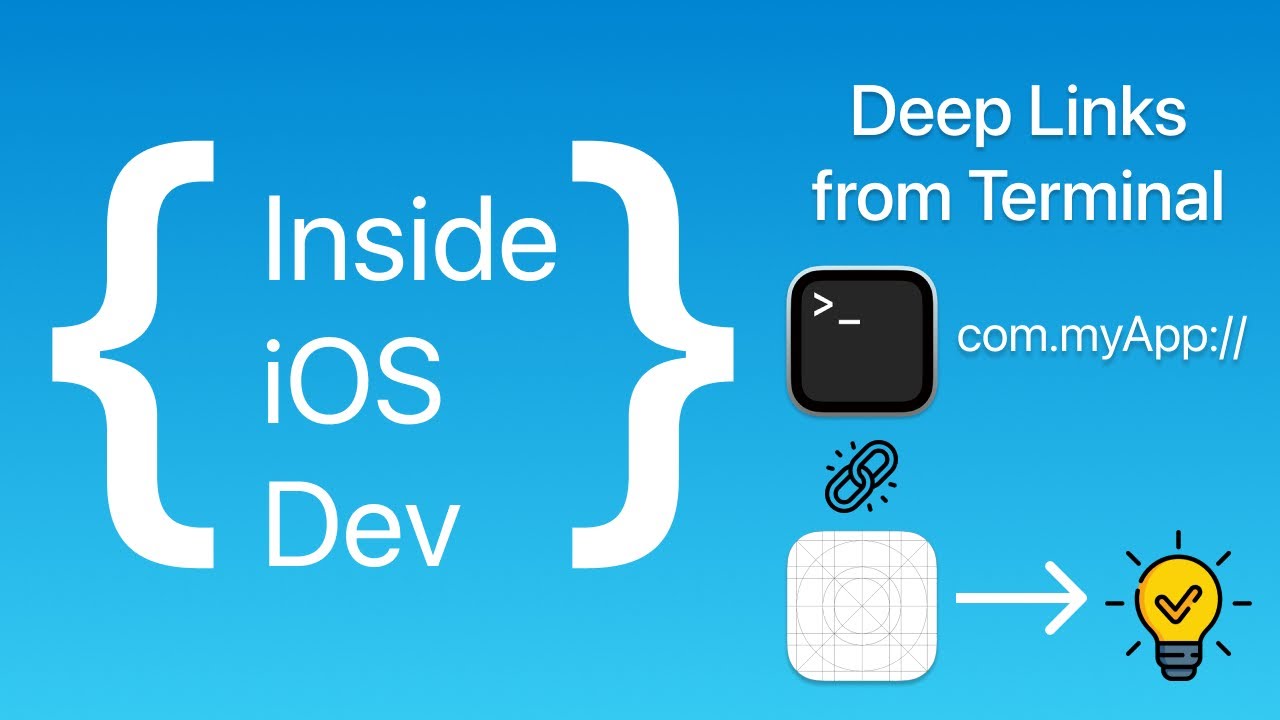 InsideiOSDev's tweet card. Deep Links from Terminal