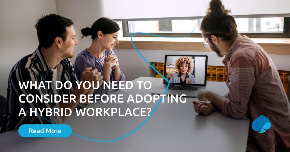 CapgeminiInvent's tweet card. A successful hybrid workplace is built with four universal levers: organization design, digital talent & workplace, management of the real estate.