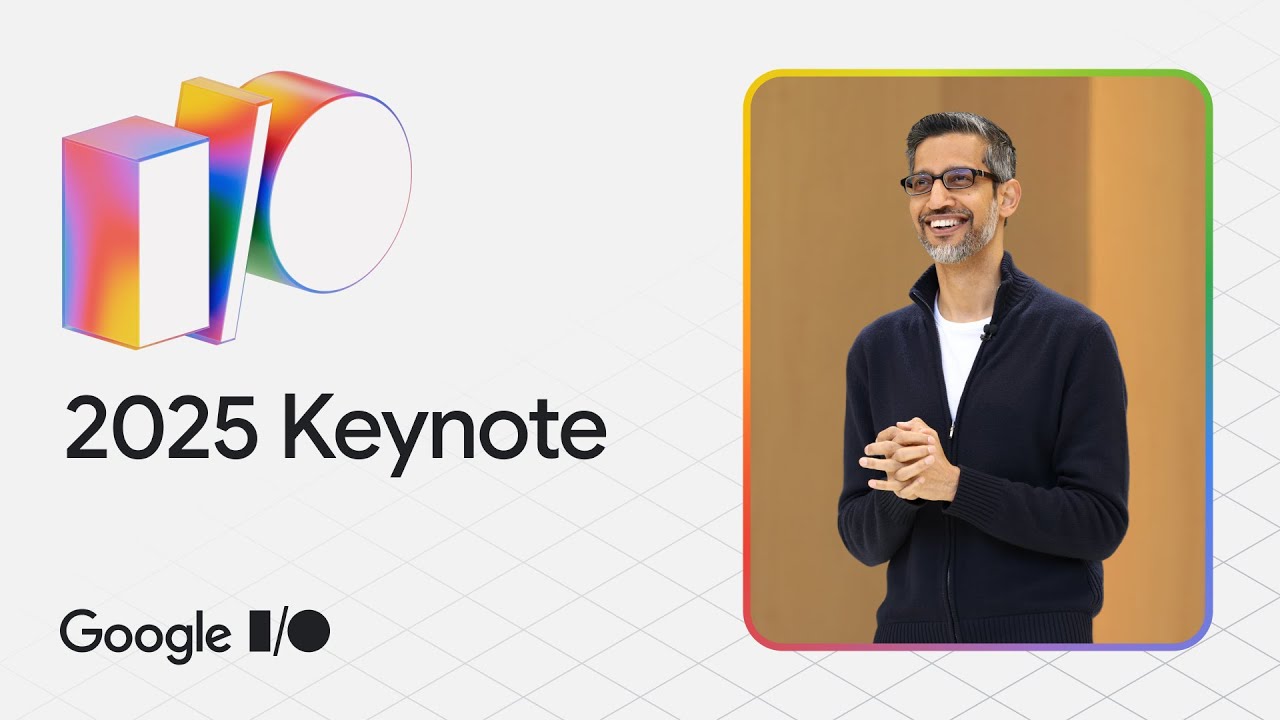 nicolaou_nicos's tweet card. Google I/O '25 Keynote