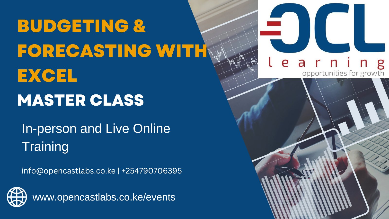 OpenCastlabs's tweet card. Course Title: Budgeting and Forecasting with Excel (2-Day Course)