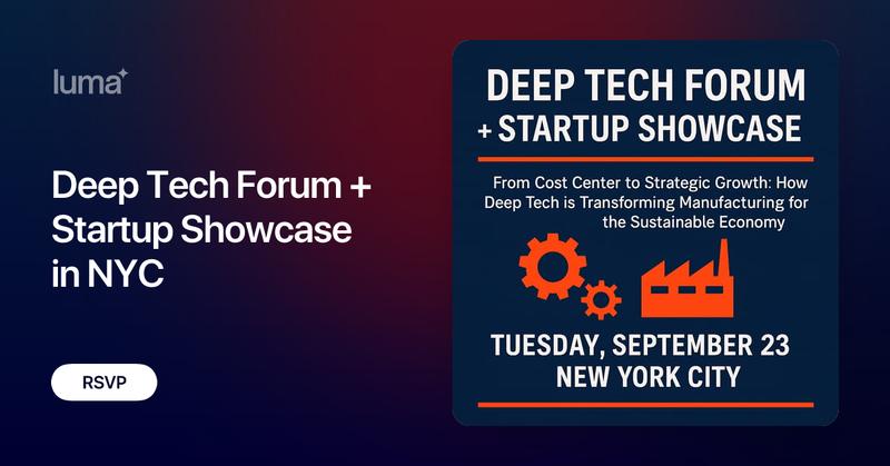 newyorkrobotics's tweet card. We’re excited to announce that Deep Tech Forum + Startup Showcase NYC 2025 will take place on Tuesday, September 23! This year’s event will feature a…