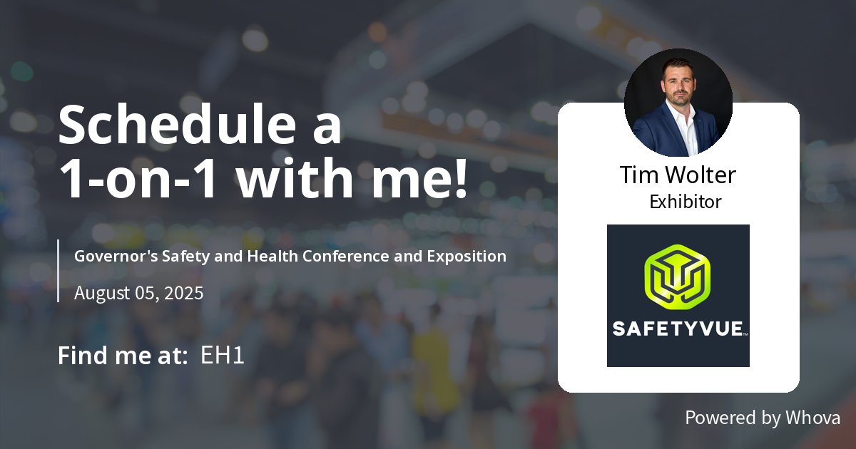 SafetyVue's tweet card. Back by popular demand, the Governor's Safety and Health Conference and Exposition returns to Owensboro!  The event is August 6-8, 2025, at the Owensboro Convention Center.For over four (4) deca…