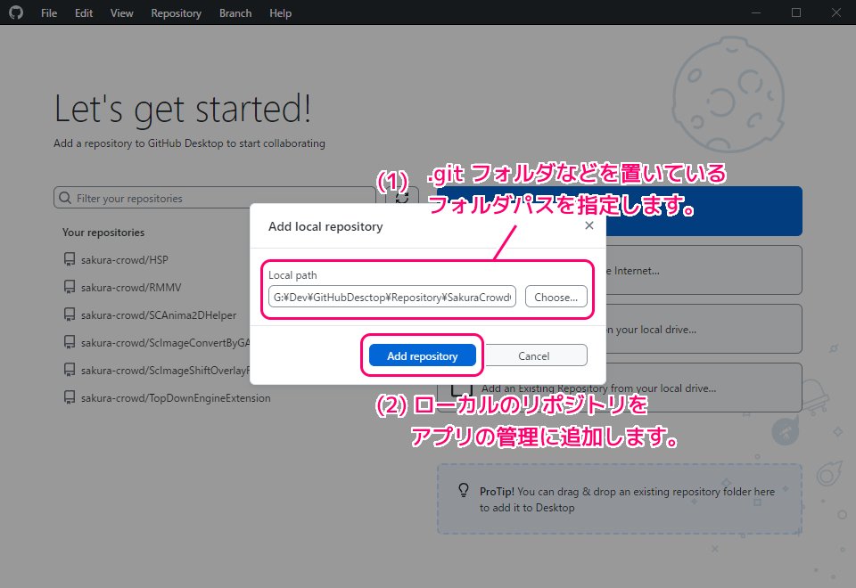 SakuraCrowd's tweet card. ソースコードなどをバージョン管理しながらインターネット上で公開できるサービス「GitHub」を GUI で操作する無料のアプリ「GitHub Desktop」を用いて、アプリの管理から除去（Remove）したリポジトリの再読み込みや、既存の...