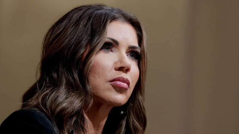 AaronBlake's tweet card. Homeland Security Secretary Kristi Noem was transported by ambulance on Tuesday to a hospital in Washington, DC, after an allergic reaction, the Department of Homeland Security said.