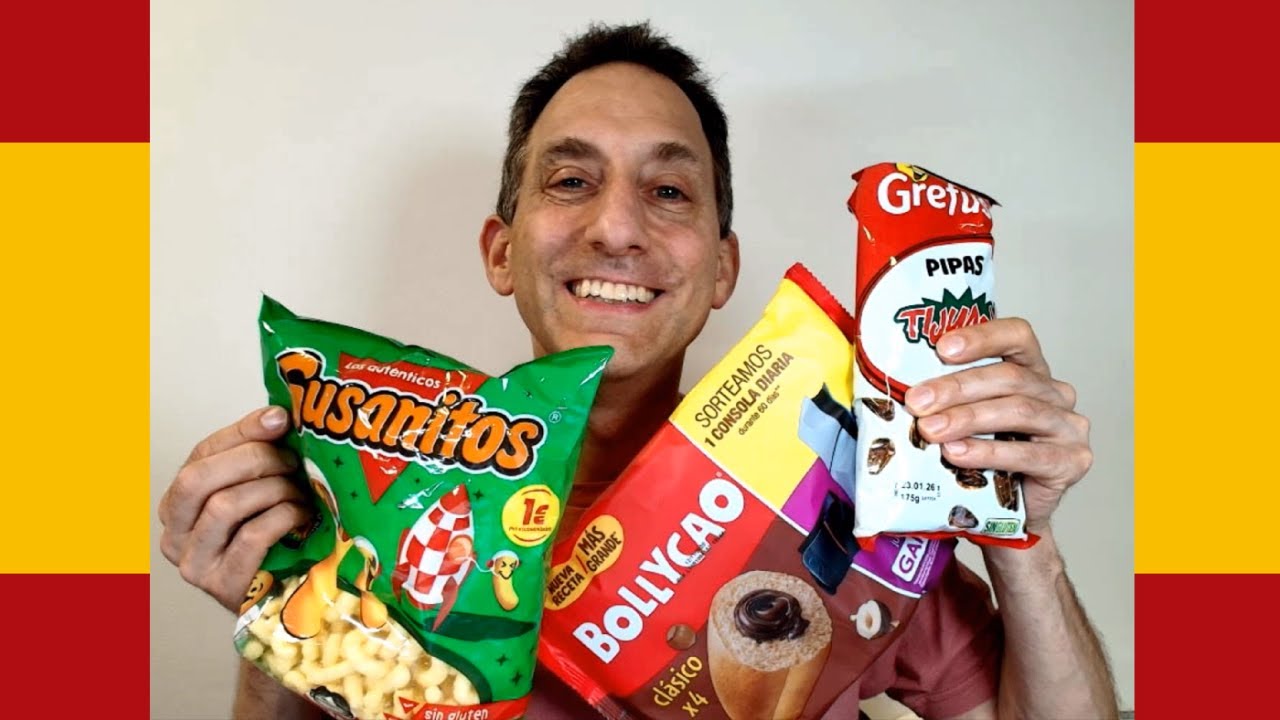 LooknerChannel's tweet card. I Try Popular Snacks from Spain in Madrid LIVE