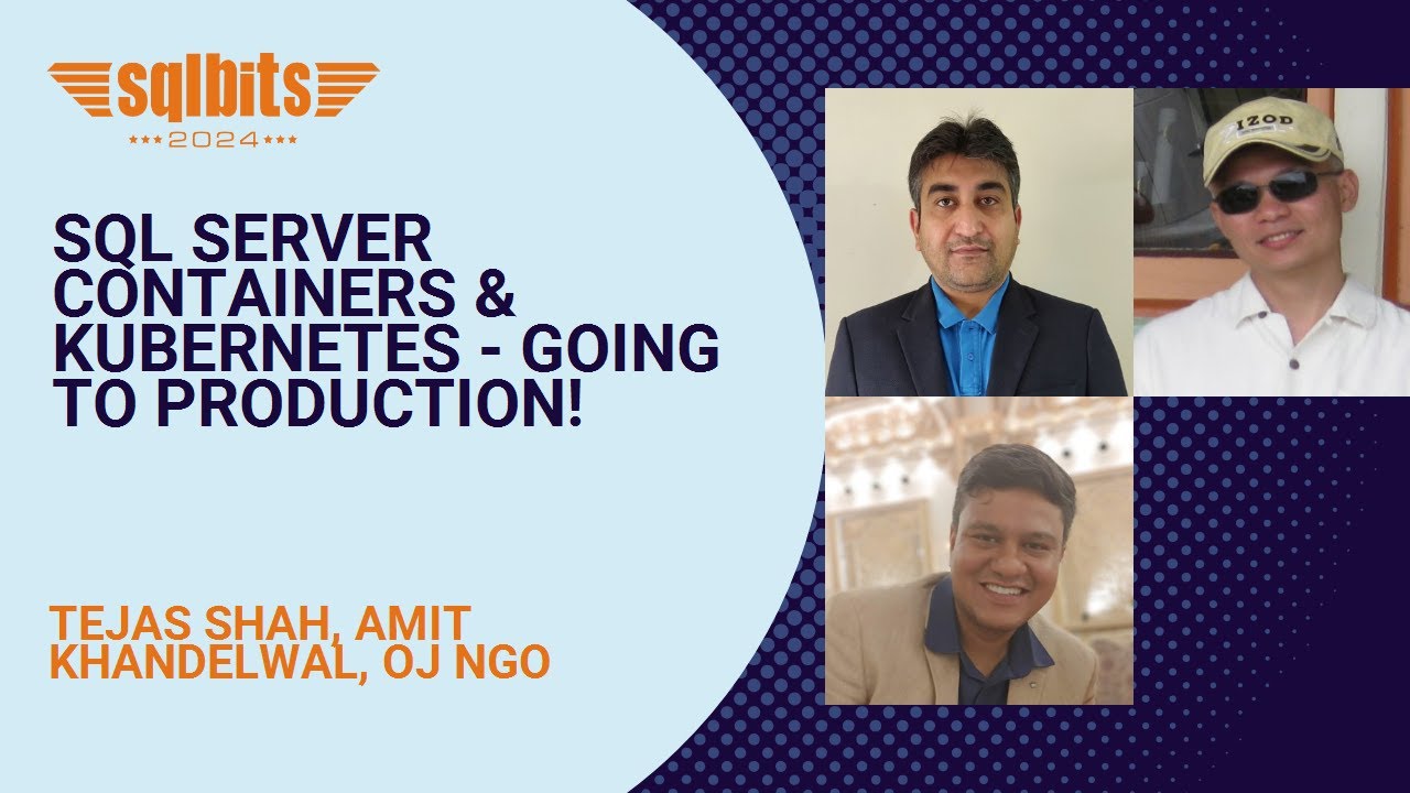 amvin87's tweet card. SQL Server Containers & Kubernetes - Going to Production!